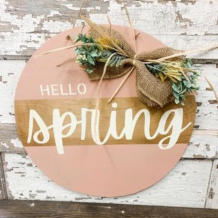 Hello Spring Door Hanger