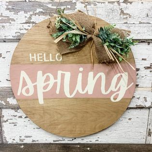 Hello Spring Door Hanger